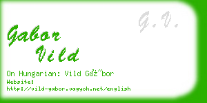 gabor vild business card